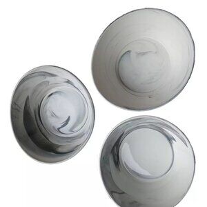 Arabesque Donburi Bowls Set of Three Ramen Soup Bowls EUC